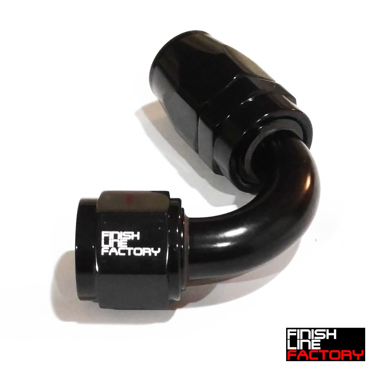 FLF Swivel Hose End (Braided Rubber) - 120 Degree - 16 AN