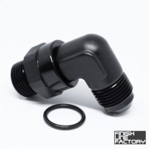 FLF ORB Swivel to AN Adapter - 90 Degree - 04 ORB - 06 AN