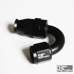 FLF Swivel Hose End (Braided PTFE) - 150 Degree AN - 08 AN