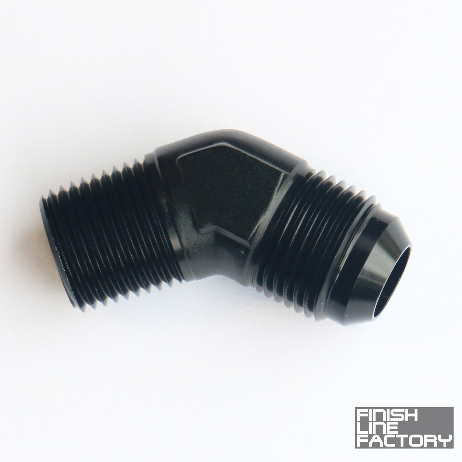 FLF AN to NPT Adapter - 45 Degree - 04 AN - 1/4" NPT