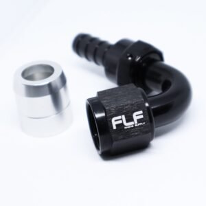 FLF Crimp-On Swivel Hose End - 120 Degree AN - 10 AN