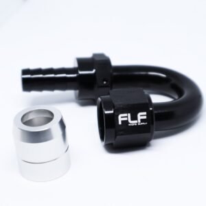 FLF Crimp-On Swivel Hose End - 180 Degree AN - 10 AN
