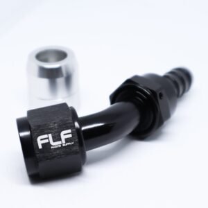 FLF Crimp-On Swivel Hose End - 45 Degree AN - 10 AN
